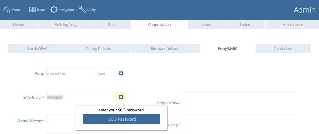 enter your SCIS "API" account and password